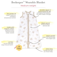 Beekeeper Wearable Blanket - 1.5 Tog, Wandering Elephants