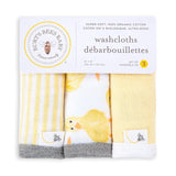 Organic Cotton Washcloths - 3 Pack, Little Ducks