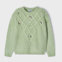 Embroidered Sweater - Aloe