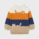 Long Sleeve Fox Sweater - Pumpkin