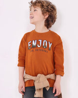 Long Sleeve T-Shirt - Pumpkin, "Enjoy the Outdoors"