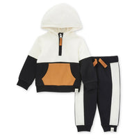 French Terry Hoodie & Jogger Pant Set - Color-Blocked