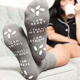 Birthing Affirmation Hospital Socks - Grey