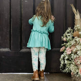 Thermal Tunic & Country Floral Leggings Set - Orchid Bee