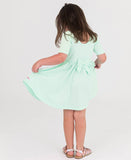 Mint Knit Short Sleeve Twirl Dress
