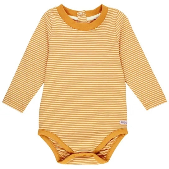 Long Sleeve Knit Bodysuit - Tiny Honey Stripe