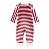 Classic Striped Thermal Jumpsuit - Cardinal