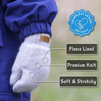 Knit Thumbless Mittens - Small (3-9M)