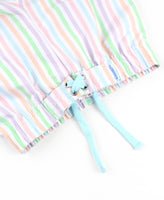 Pale Rainbow Stripe Swim Trunks
