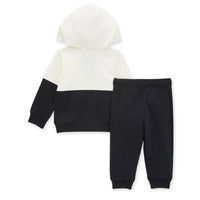 French Terry Hoodie & Jogger Pant Set - Color-Blocked