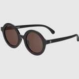 Euro Round Sunglasses - Jet Black