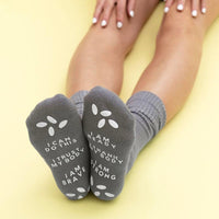 Birthing Affirmation Hospital Socks - Grey