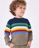Knit Striped Sweater - Multi-Color