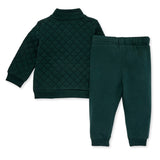 Quilted Pullover and Jogger Pant Set - Zucchini
