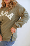 MAMA Brass Zip Sweatshirt