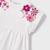 Embroidered Short Sleeve Top - Cream