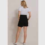 Maternity Shorts with Pockets - Black