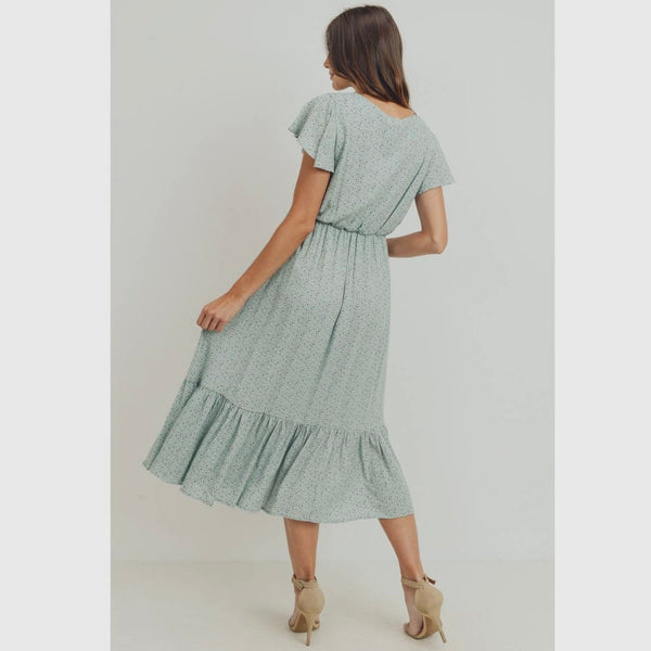 Gauze V-Neck Ruffle Maternity Dress - Pastel Blue Hatch Boutique Gauze V-Neck Ruffle Maternity Dress - Pastel Blue Hatch Boutique
