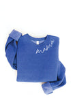 MAMA Collar Print Graphic Sweatshirt