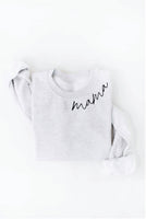 MAMA Collar Print Graphic Sweatshirt