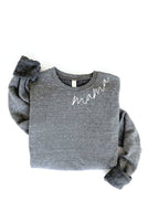 MAMA Collar Print Graphic Sweatshirt