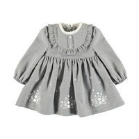 Embroidered Dress - Silver