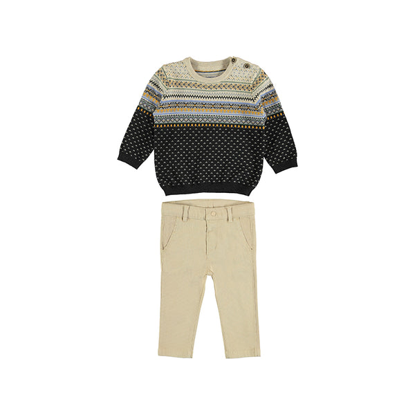 Sweater and Chino Pant Set - Hazelnut