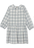 Sweet Lullaby Plaid Woven Dress - Grey