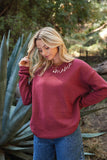 MAMA Collar Print Graphic Sweatshirt