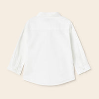 Classic Linen Button-Up Shirt - White