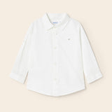 Classic Linen Button-Up Shirt - White
