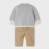 Sweater and Pants Set - Winter Theme, Grey & Tan