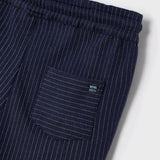 Knit Bermuda Shorts - Navy Pinstripe