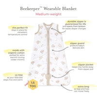 Beekeeper Wearable Blanket - 1.5 Tog, Happy Herbivores