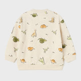 Printed Dino Pullover - Oat