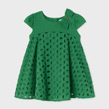 Eyelet Cotton Baby Dress - Emerald