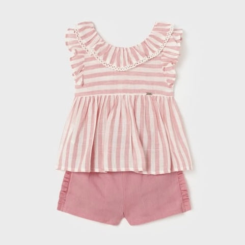 2 Piece Top & Short Set - Blush