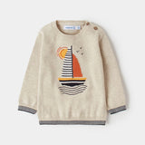 Embroidered Boat Sweater - Sand
