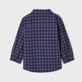 Long Sleeve Checkered Shirt - Night Blue