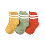 Midi Socks 3-Pack - Garden Stripe