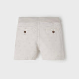 Bermuda Shorts - Fish Microprint, Khaki