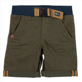 Belted Bermuda Shorts - Military Green