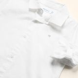 Classic Linen Button-Up Shirt - White