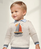 Embroidered Boat Sweater - Sand
