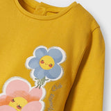 Long Sleeve Graphic Tee - Floral Friends, Honey