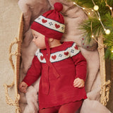 Knit Dress & Toboggan for Infant - Mistletoe Red