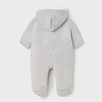 Knit Jumpsuit with Hood - Grey