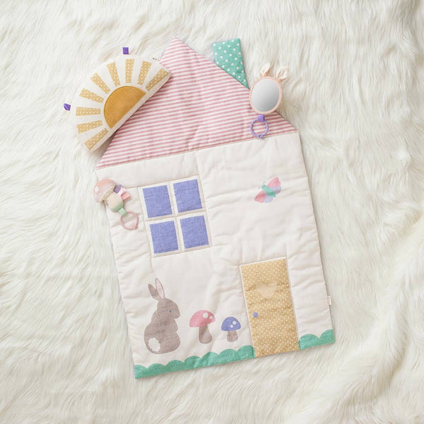 Ritzy Tummy Time Play Mat - Pink Cottage