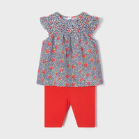 Cap Sleeve Top & Leggings Set - Poppy Floral Print