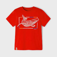 Short Sleeve T-Shirt - Red, Whale